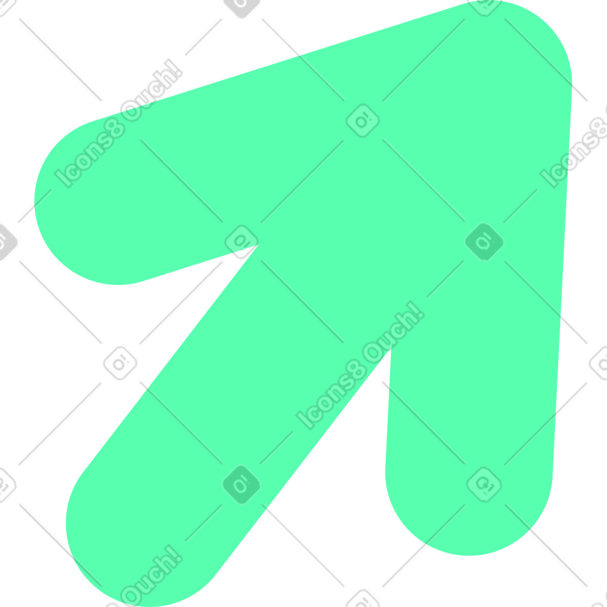 Ilustração de Seta verde ou cursor em no estilo Bright para baixar em PNG, SVG
