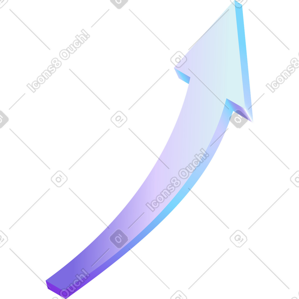 Ilustración Flecha arriba en estilo Hi-tech a descargar en PNG y SVG