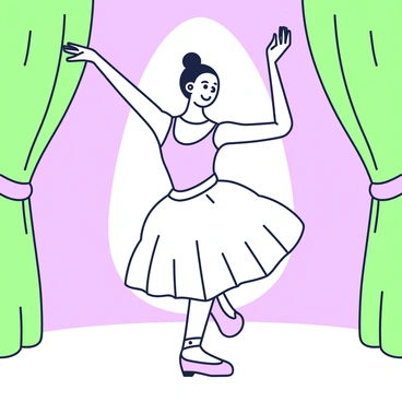 A ballerina holding a wedding ring, performing a graceful dance move