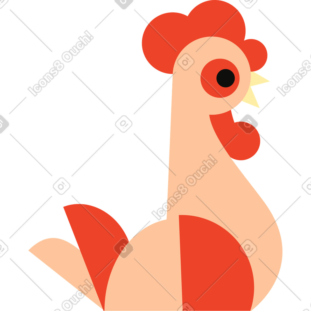 下载 Polar 风格的 公鸡 插画，支持 PNG、SVG 格式