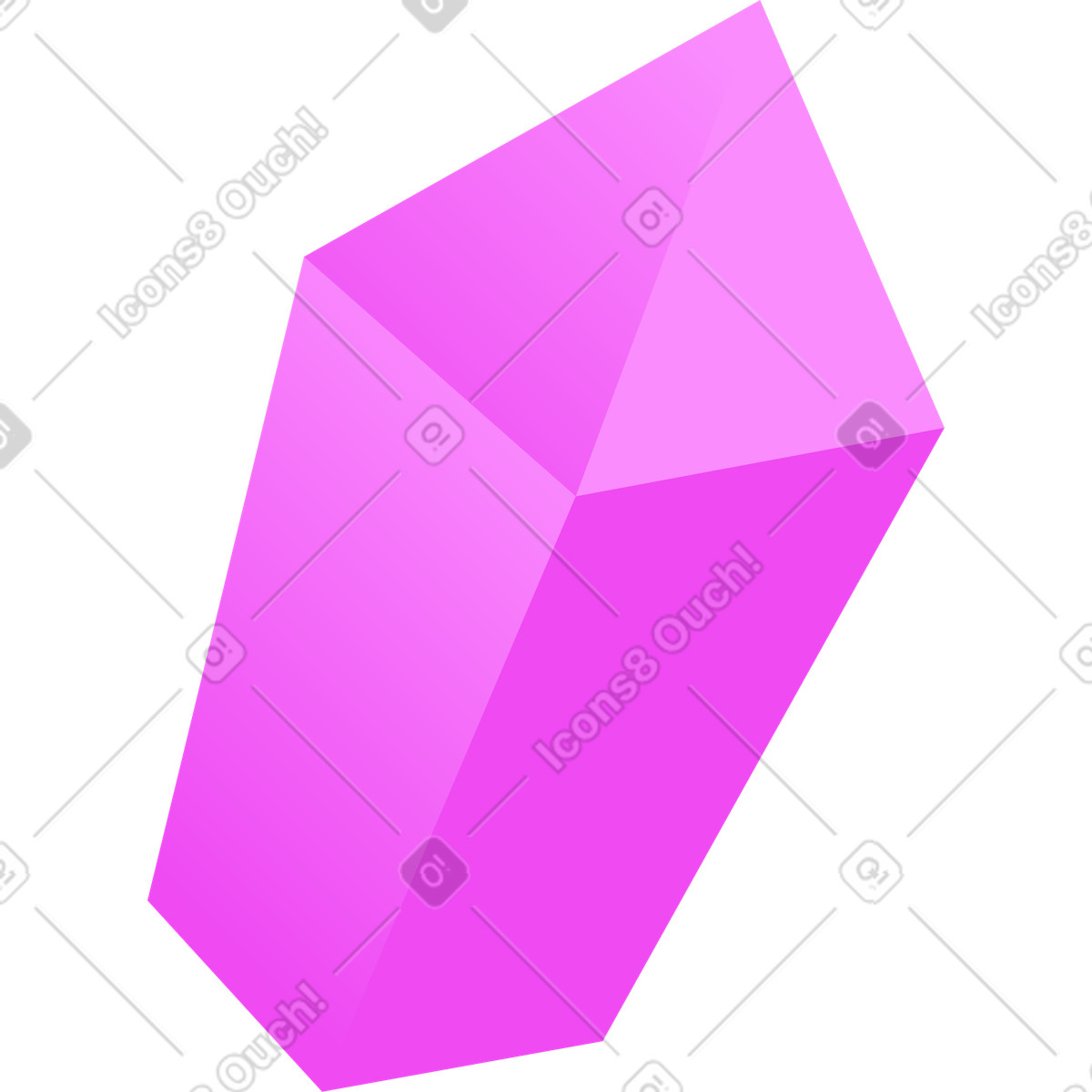Ilustração de Cristal em no estilo Glossy para baixar em PNG, SVG