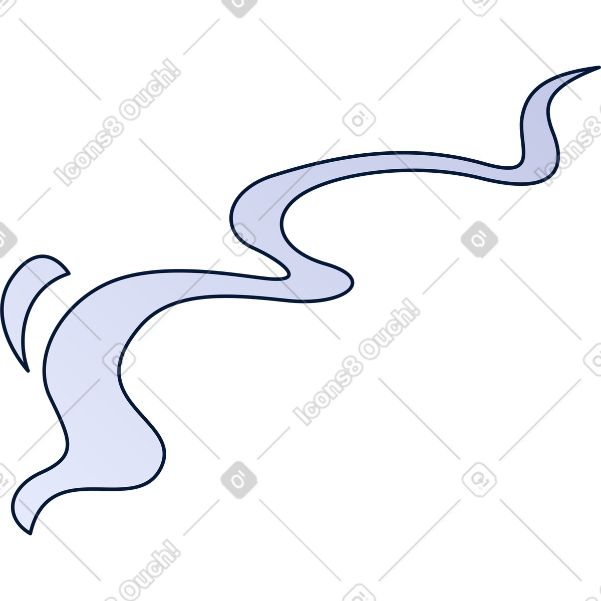 Flusso di fumo illustrazione in stile Neat scarica in PNG, SVG