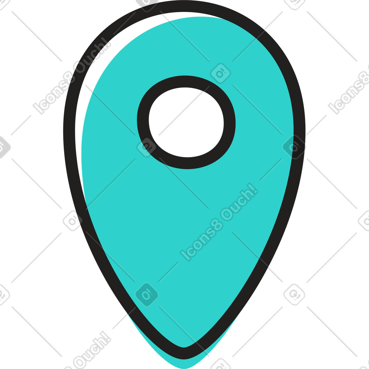 Standortsymbol-Illustration im Little-Stil als Download in PNG, SVG