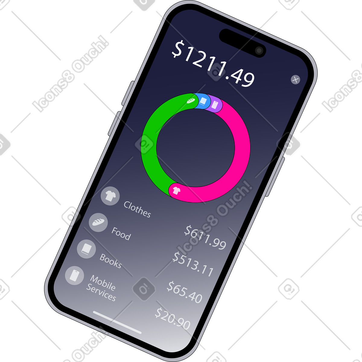 Telefonbanking-app-Illustration im Pop-Stil als Download in PNG, SVG