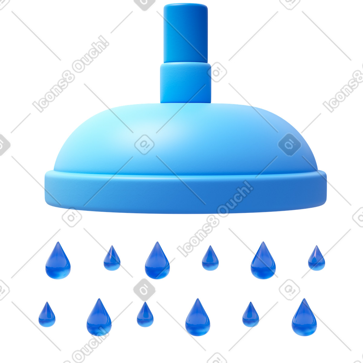 下载 3D Fluency 风格的 Shower 插画，支持 PNG、SVG 格式