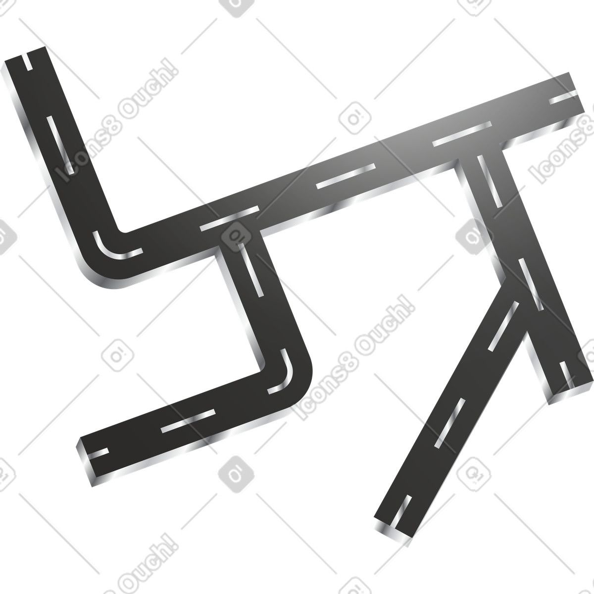 Illustration Route dans le style Token à télécharger aux formats PNG, SVG