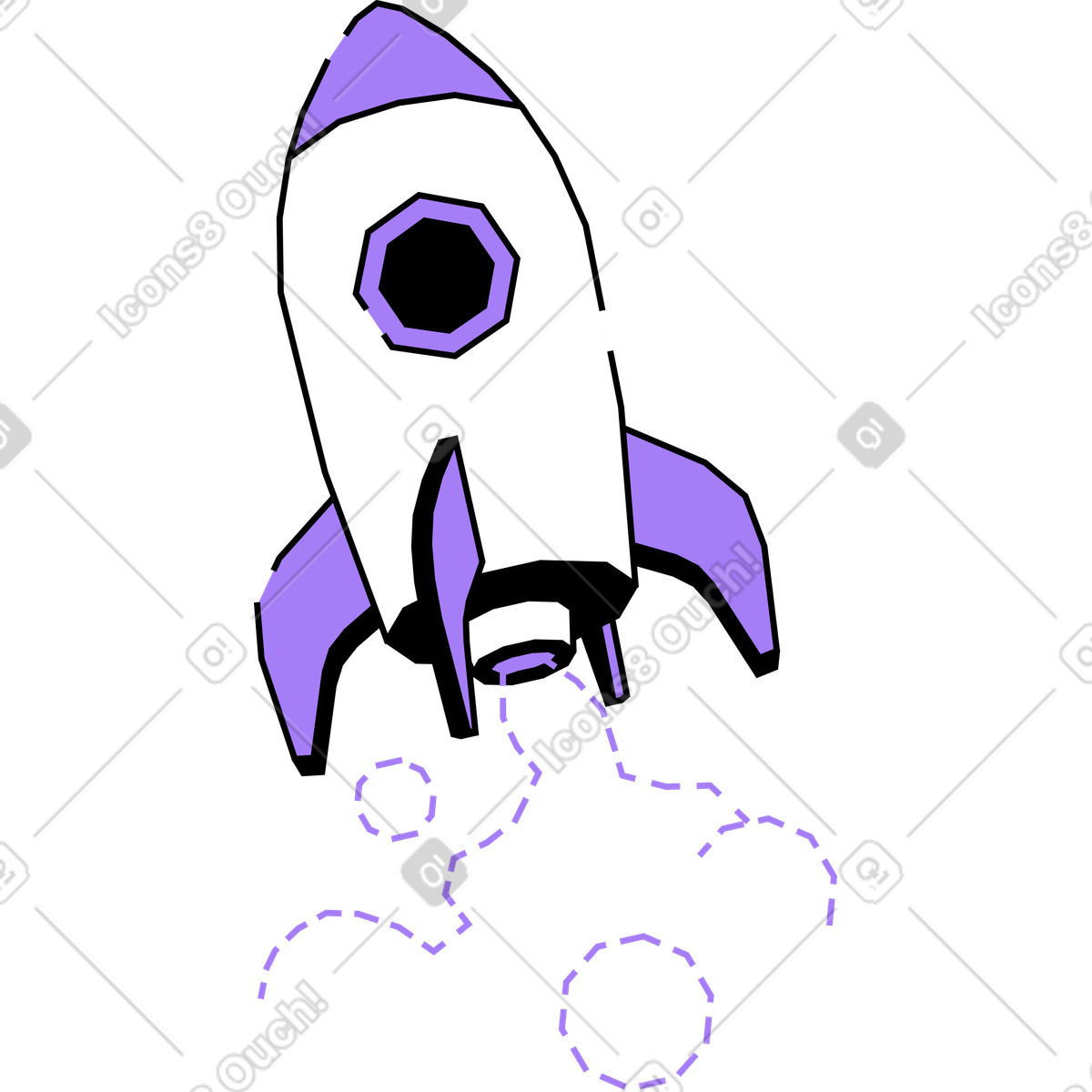 下载 Amethyst 风格的 Rocket 插画，支持 PNG、SVG 格式