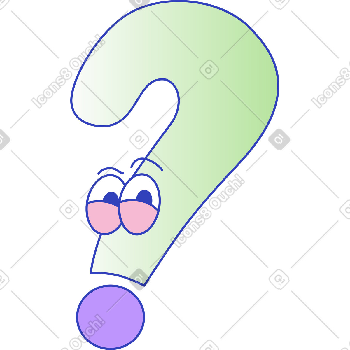 Illustration Question ouverte dans le style Eyeful à télécharger aux formats PNG, SVG