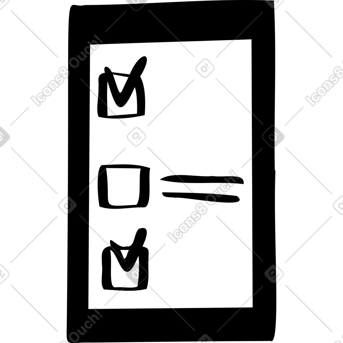 Illustration Petite liste de choses à faire dans le style Journal télécharger aux formats PNG, SVG