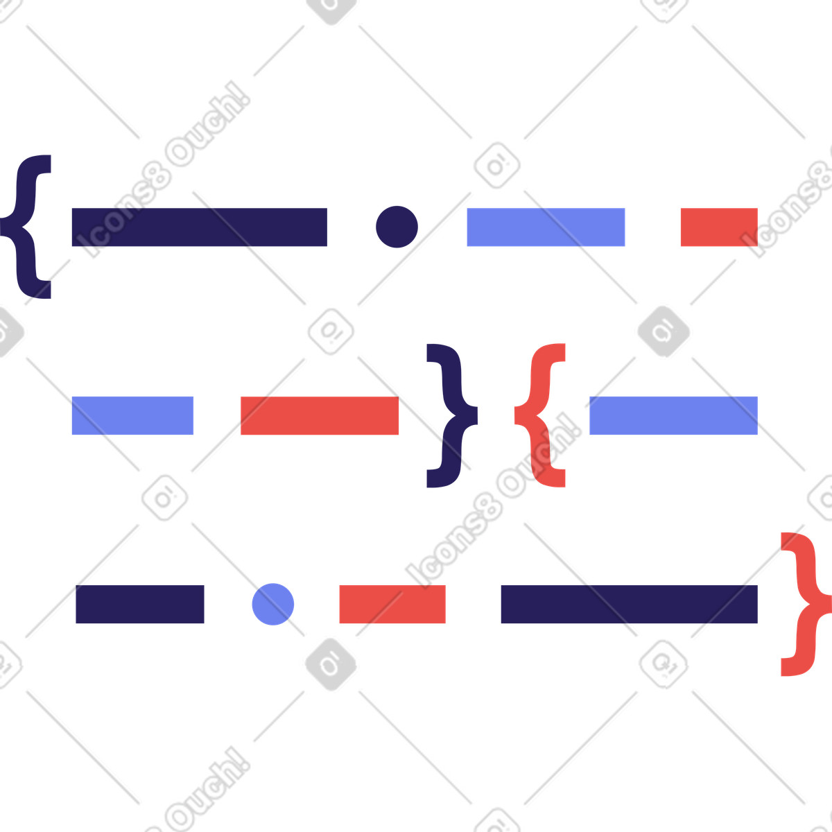 Code illustration in PNG, SVG