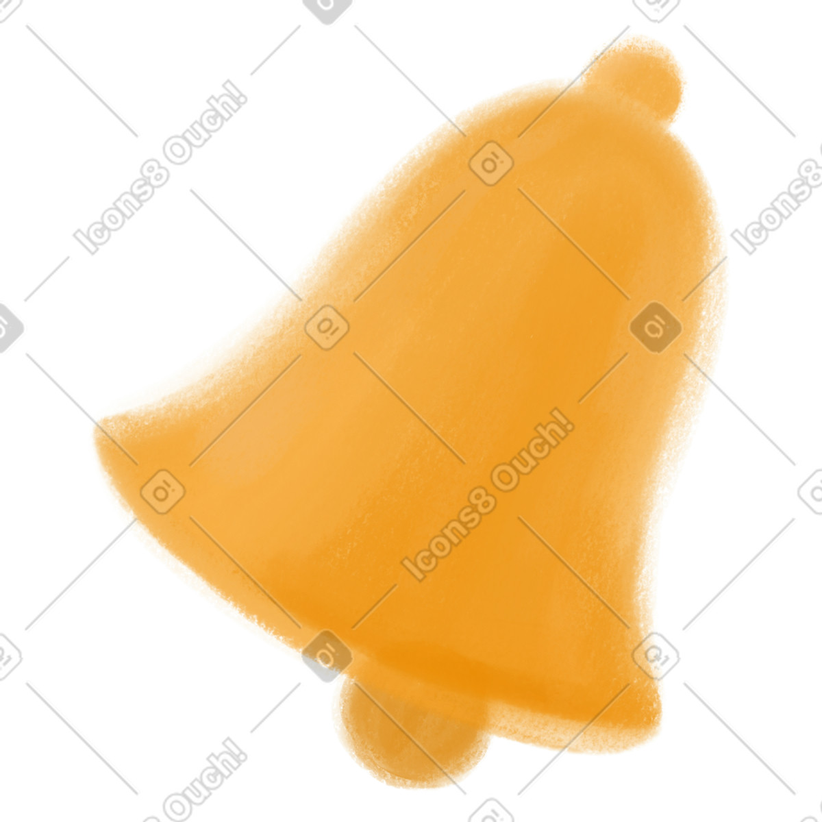 Bell-Illustration im Mushy-Stil als Download in PNG, SVG