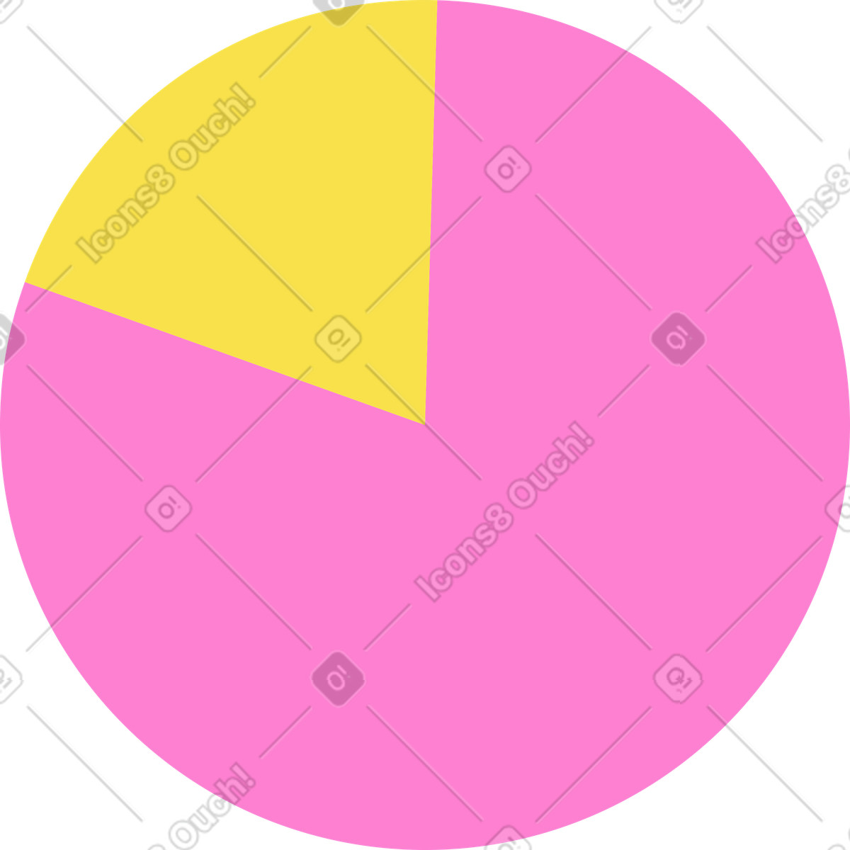 Pie chart illustration in Knotty style download in PNG, SVG