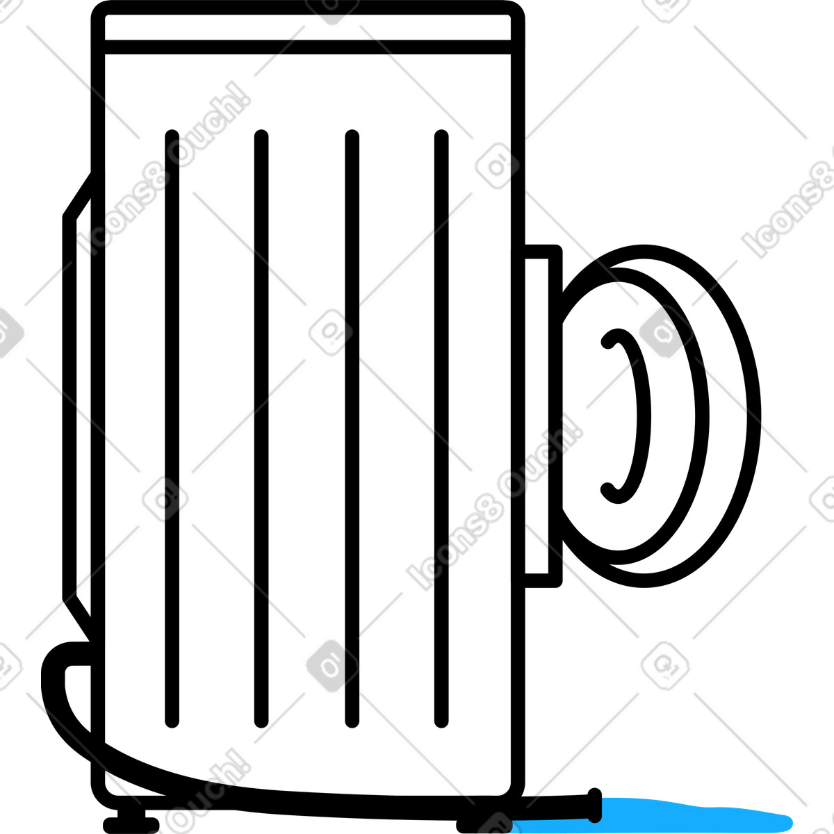 Illustration Machine à laver cassée dans le style Transistor télécharger aux formats PNG, SVG