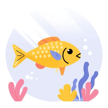 A grouper fish with colorful scales swims gracefully in an underwater scene. Soft sunlight filters through the water, casting gentle beams of light around the fish. Coral formations in shades of orange and purple surround the grouper, while small bubbles rise towards the surface. The water appears clear, enhancing the visibility of the fish and coral.
