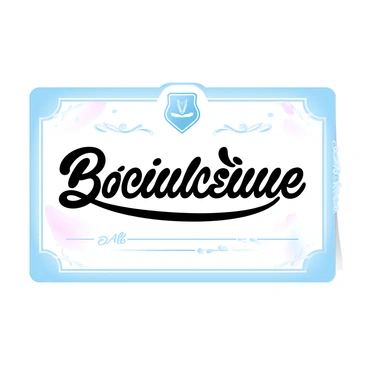 A classic French baccalauréat certificate is displayed prominently. The certificate features intricate calligraphy, with elegant curves and flourishes in the text. The background has a subtle gradient of pastel colors, enhancing the ornate elements of the design. Decorative borders encase the certificate, adding to its formal appearance. An emblem representing educational achievement is situated at the top, contributing to the overall sophistication of the document.