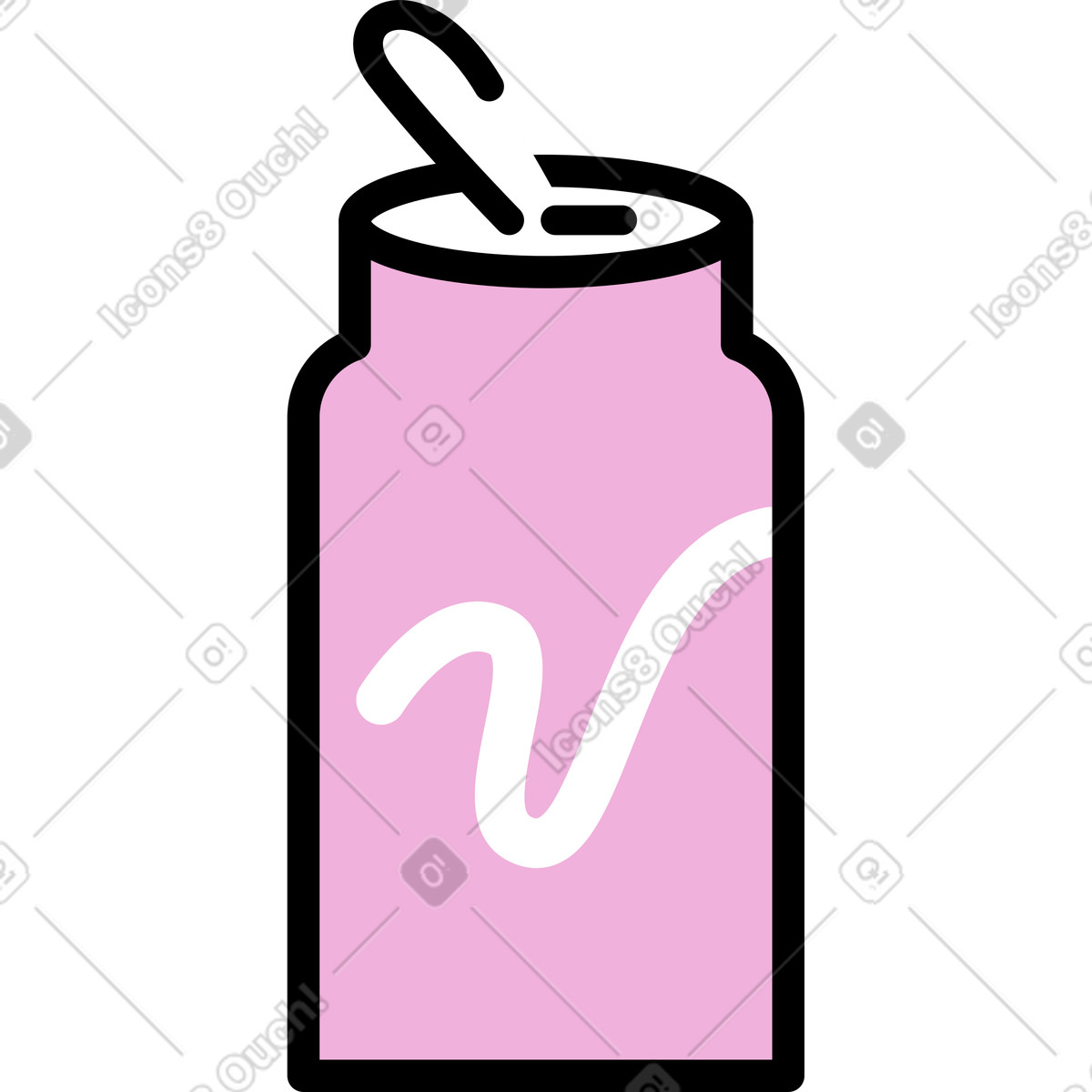Soda can illustration in Mochi style download in PNG, SVG