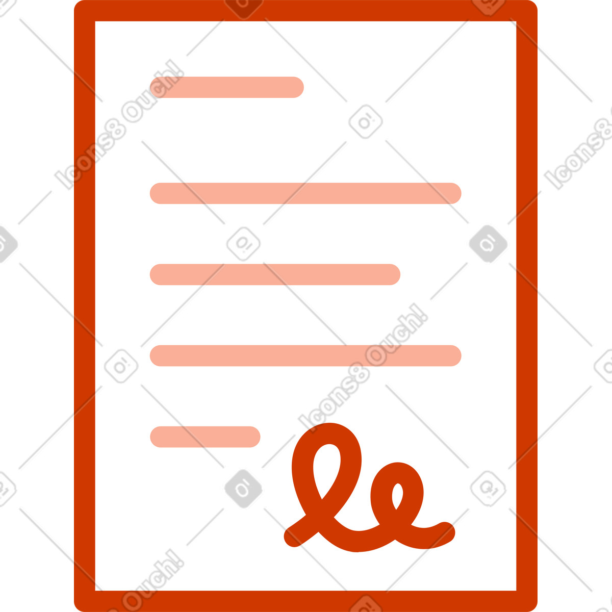 Document illustration in PNG, SVG