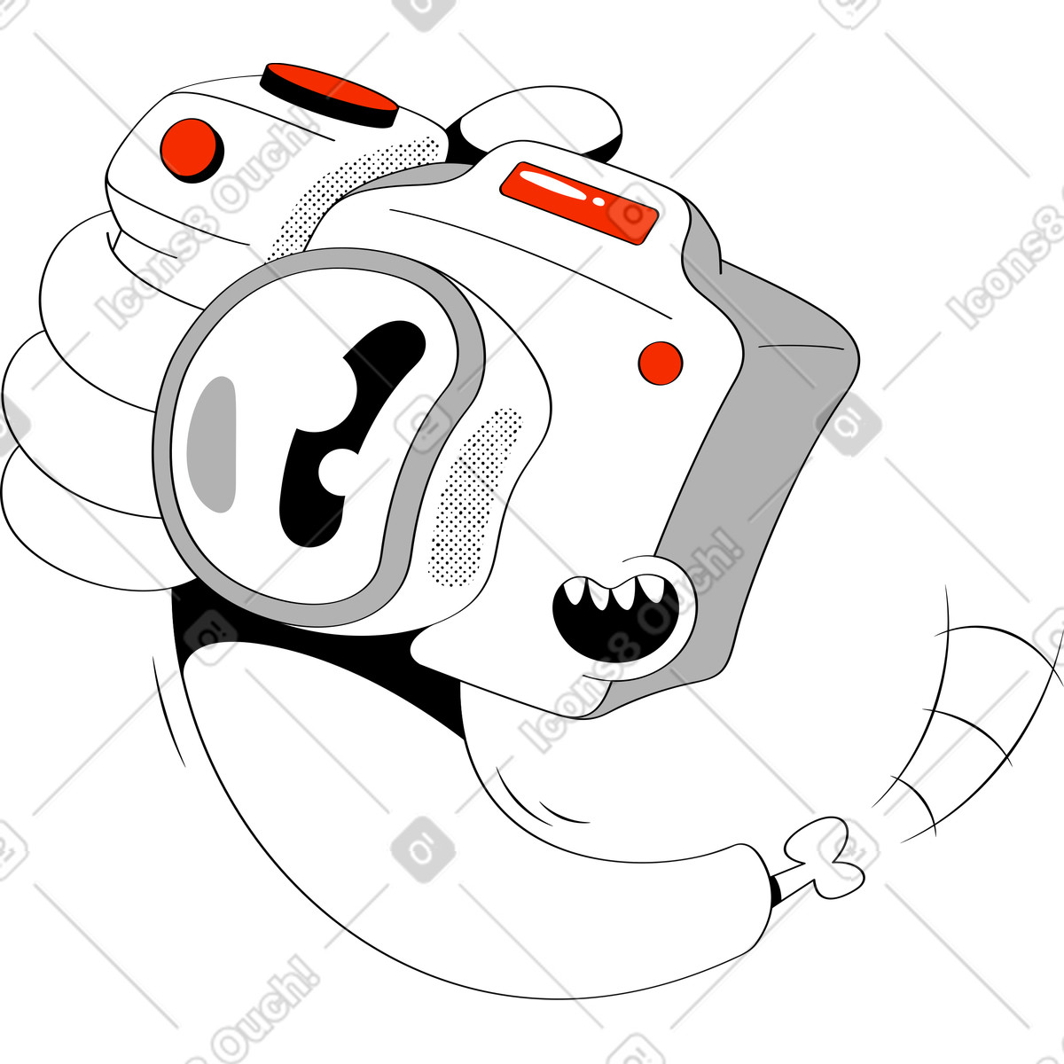 下载 Looney 风格的 拿着相机的手 插画，支持 PNG、SVG 格式