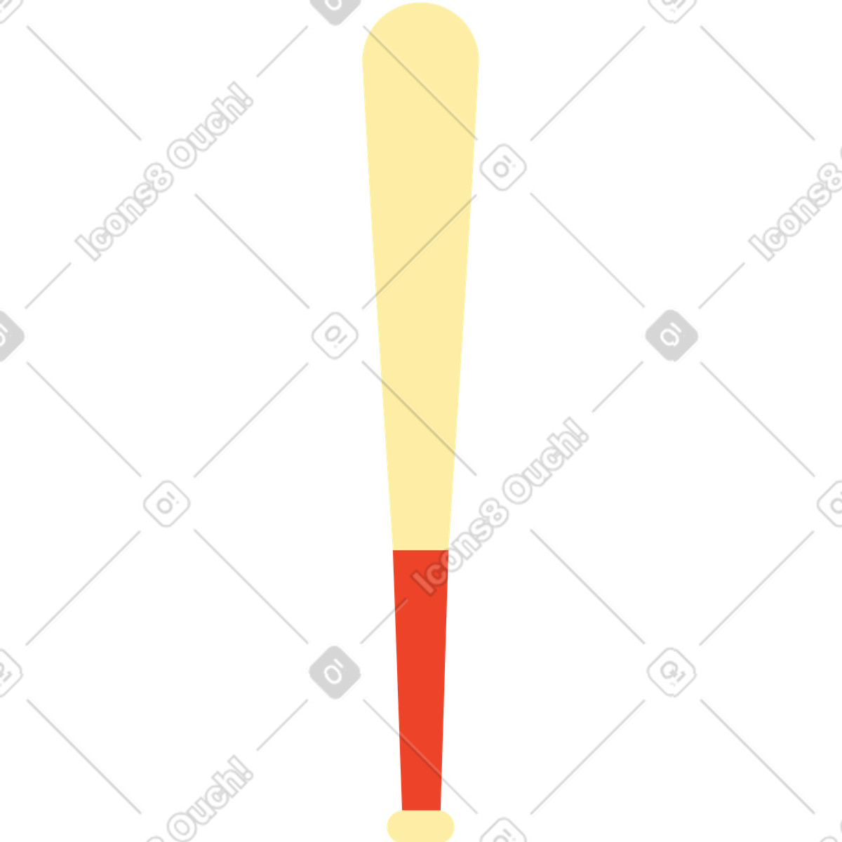 Mazza da baseball illustrazione in stile Polar scarica in PNG, SVG