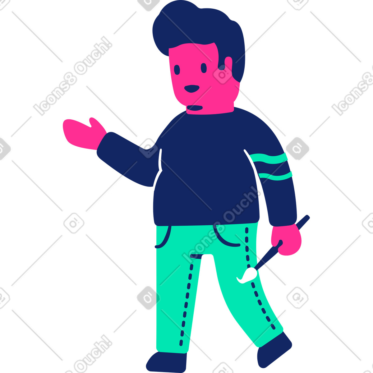 Illustration Artiste dans le style Cyborg à télécharger aux formats PNG, SVG