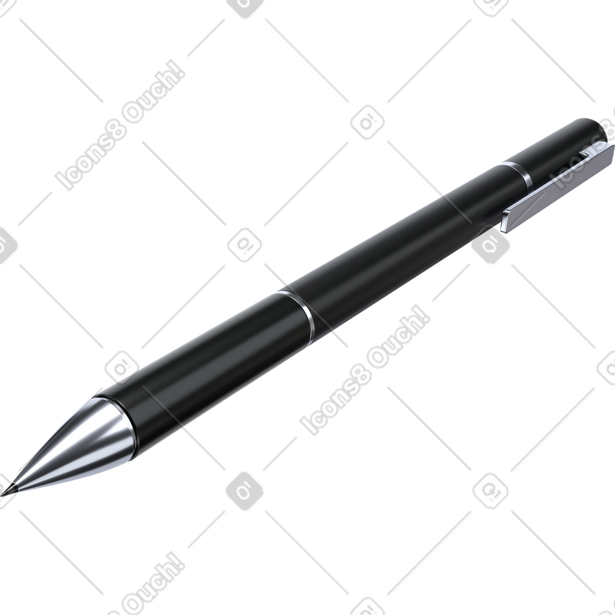 Ballpoint pen for professional writing illustration in PNG, SVG