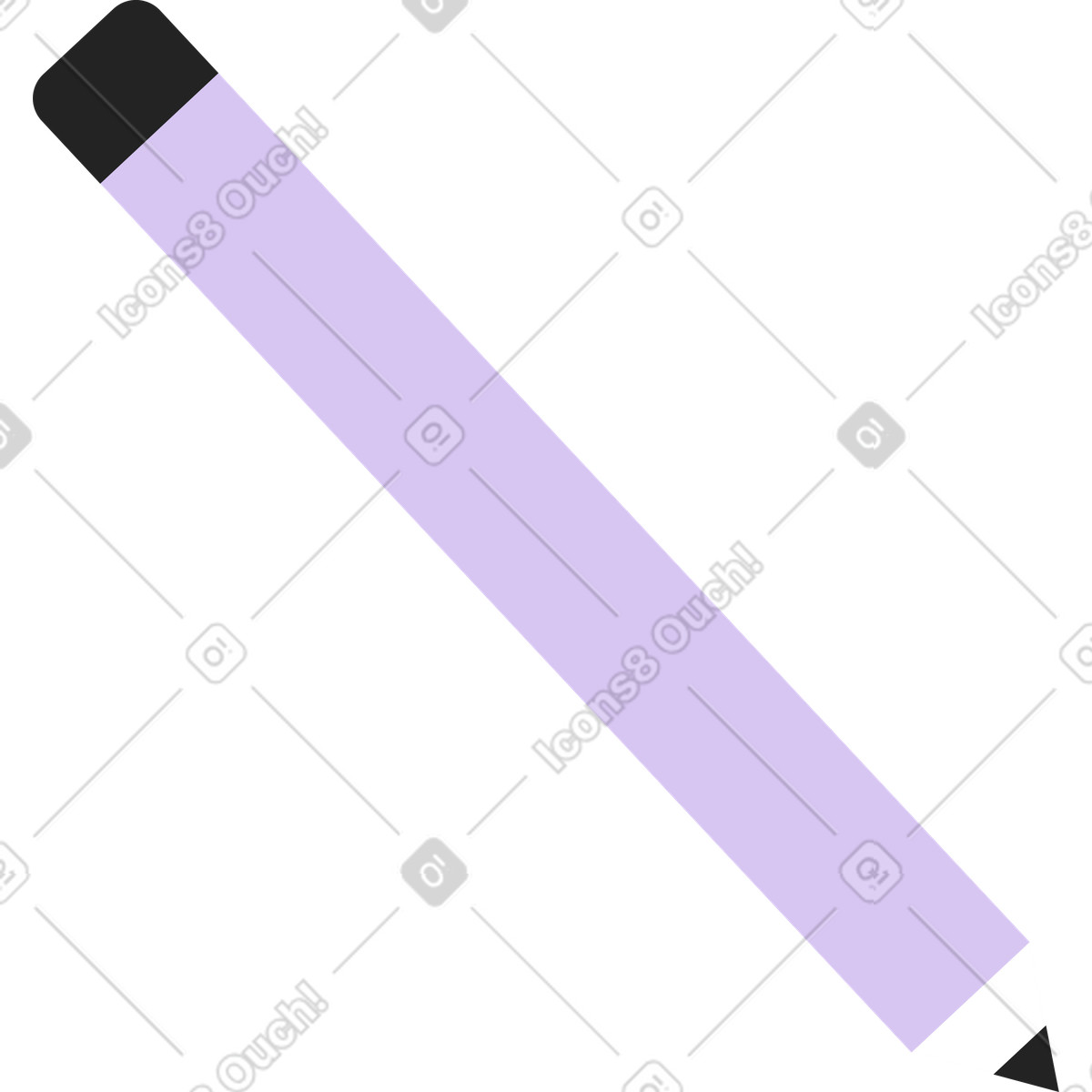 Bleistift-Illustration im Sammy Line-Stil als Download in PNG, SVG