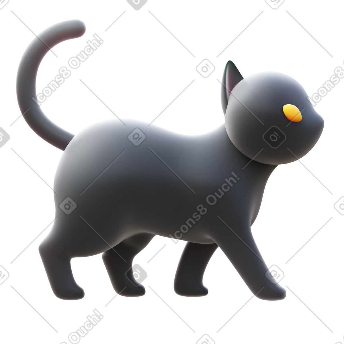 3D Fluency スタイルの Cat commands follow のイラストをPNG、SVG形式でダウンロード