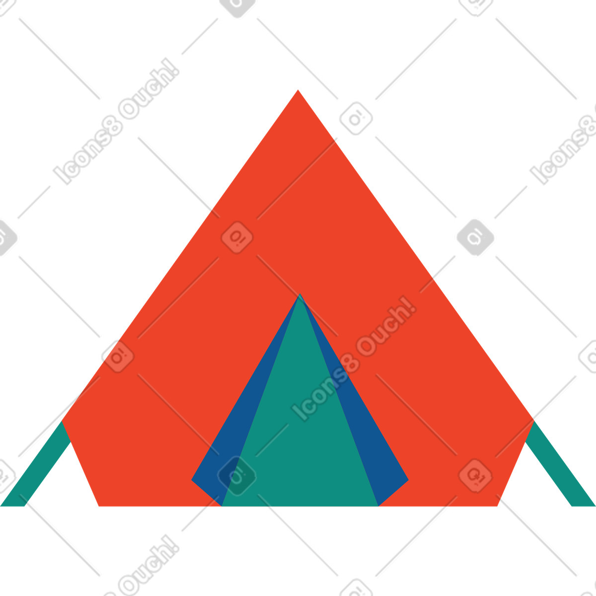 Ilustración Carpa turística en estilo Polar a descargar en PNG y SVG