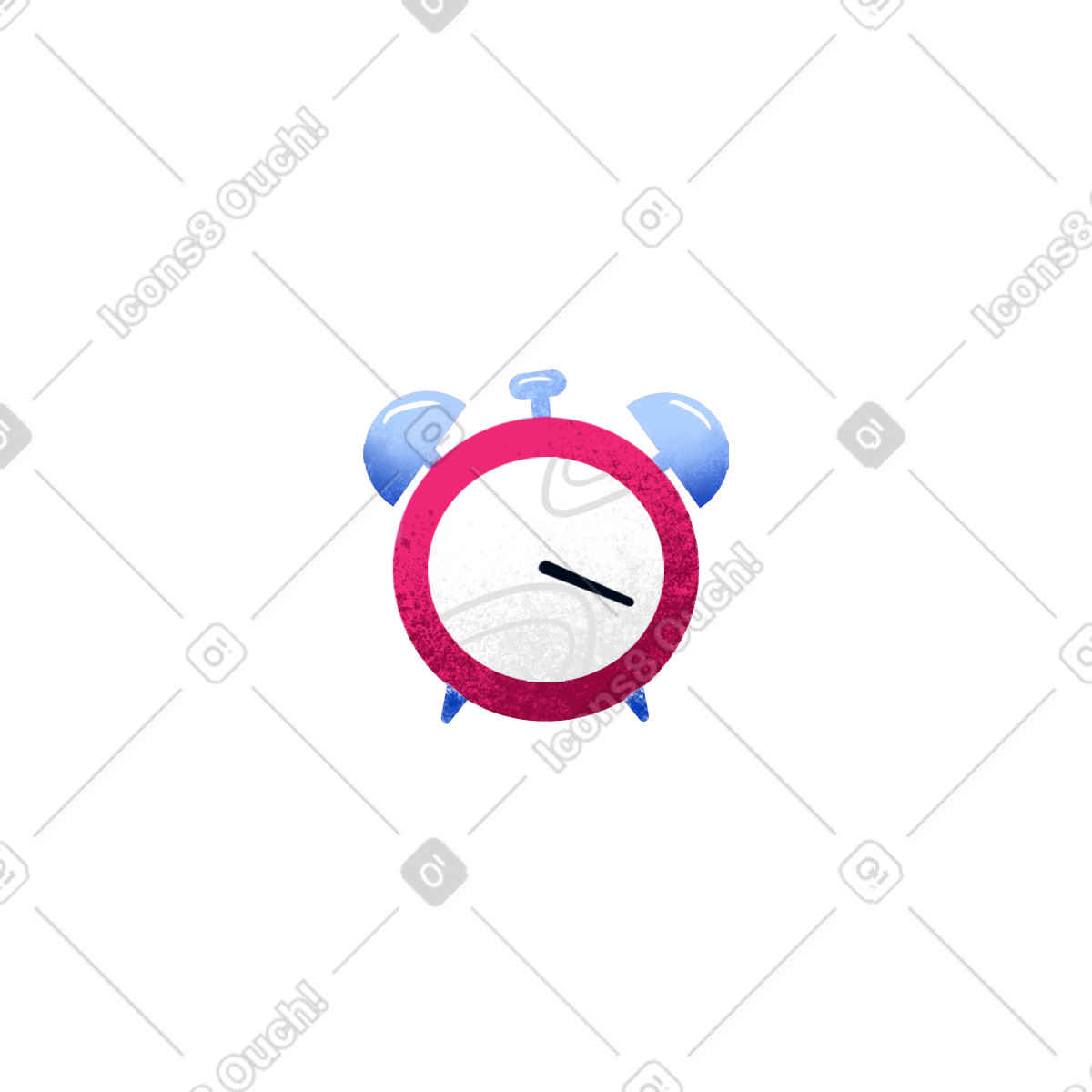 Illustration Red alarm clock dans le style Flare à télécharger aux formats PNG, SVG