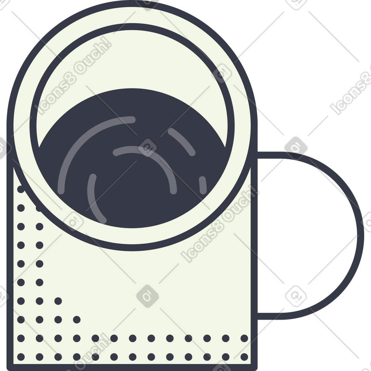 Coffee illustration in Abstract style download in PNG, SVG