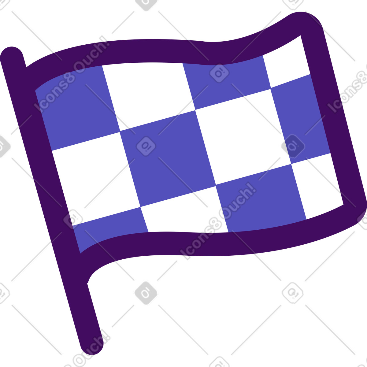 Checkered flag illustration in Simplistic style download in PNG, SVG