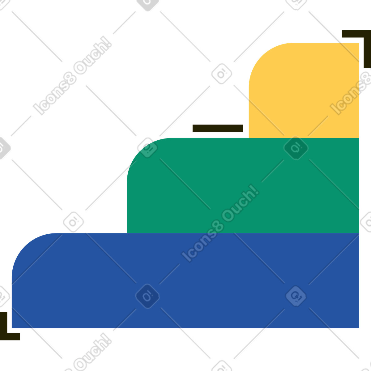Ilustração de Staircase em no estilo Spot para baixar em PNG, SVG