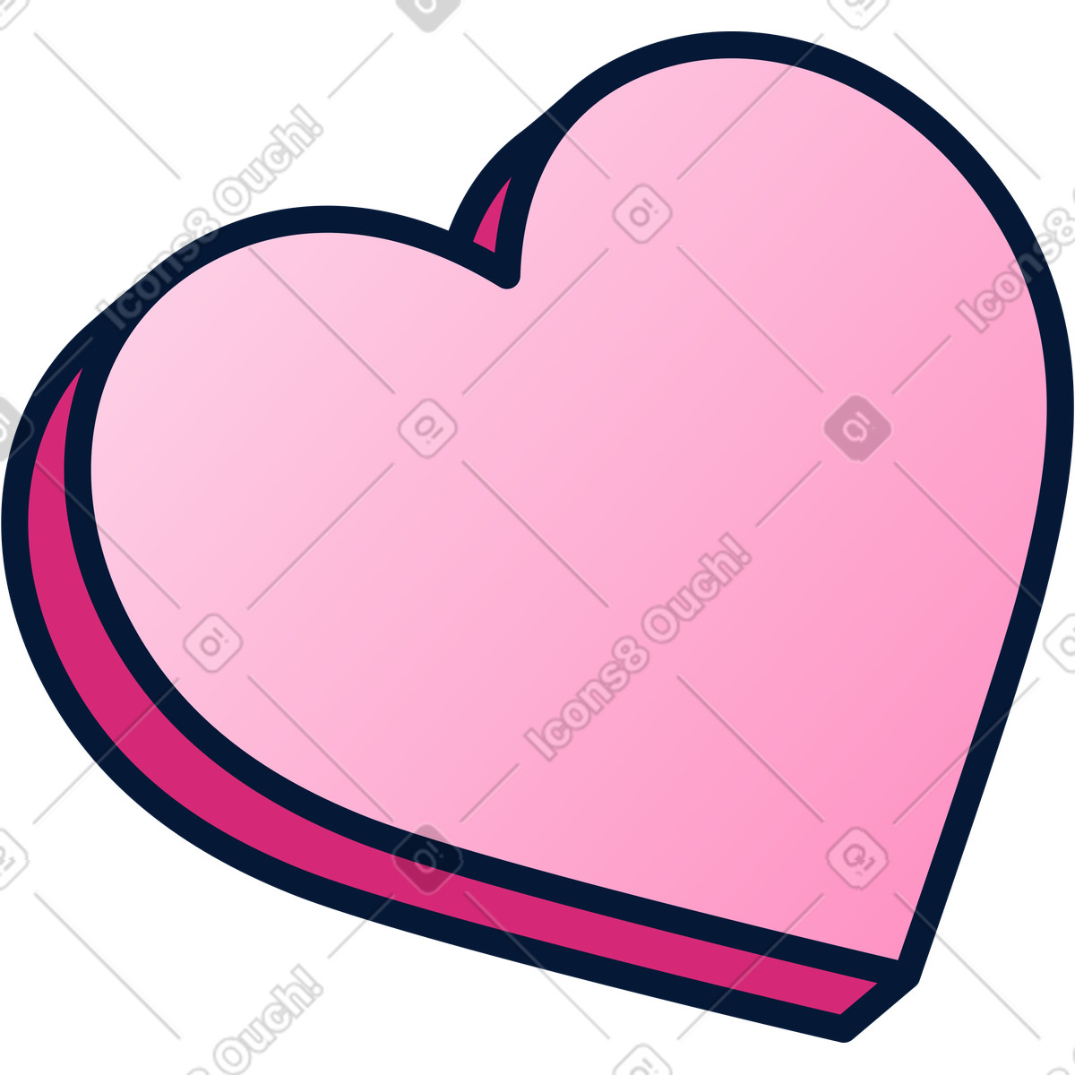 Heart illustration in Neat style download in PNG, SVG