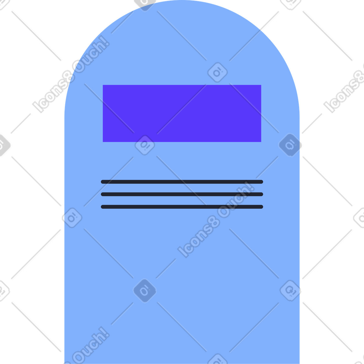 Illustration animée La tombe dans le style Pablita à télécharger aux formats GIF, Lottie (JSON), AE