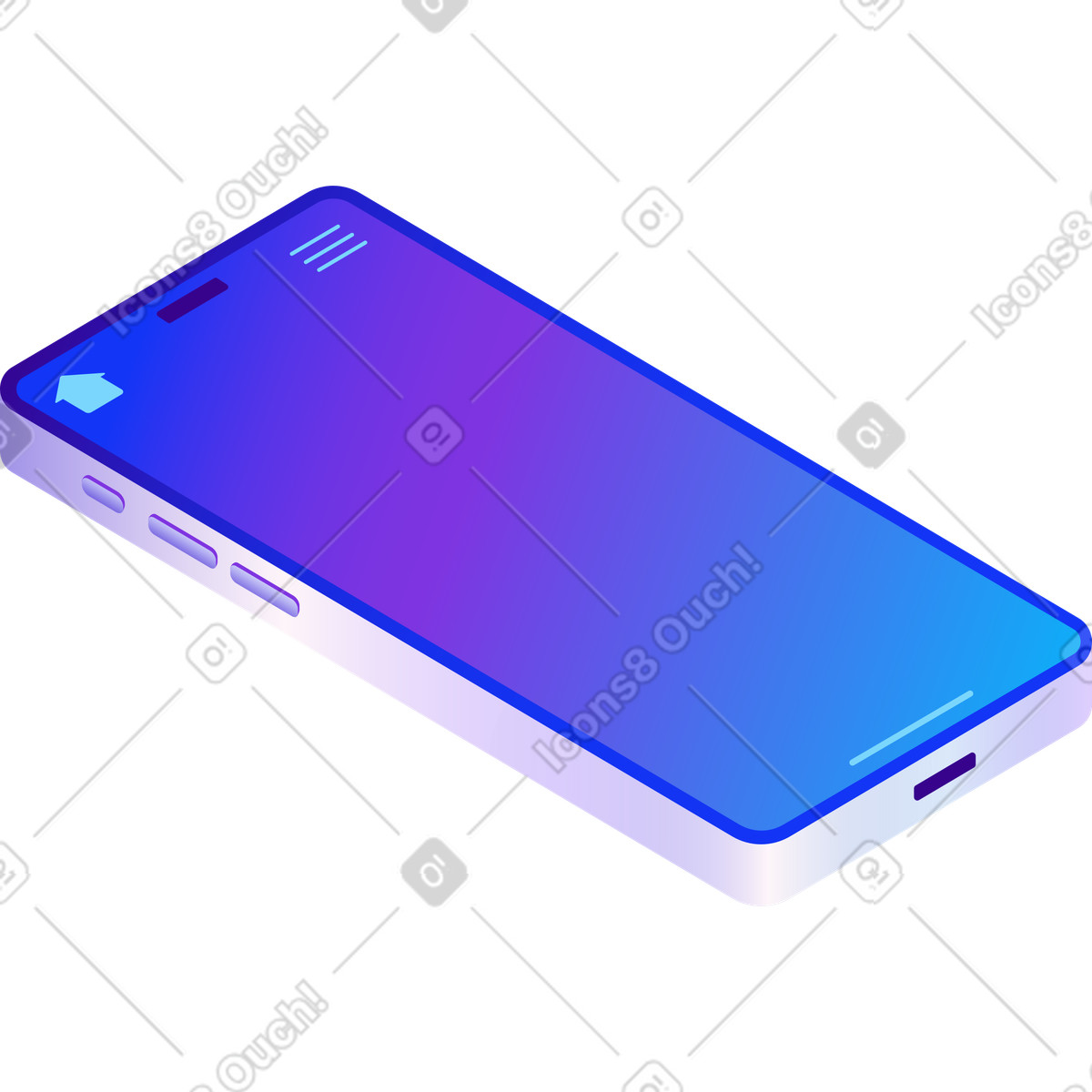 Ilustração de Interface escura do celular em no estilo Hi-tech para baixar em PNG, SVG