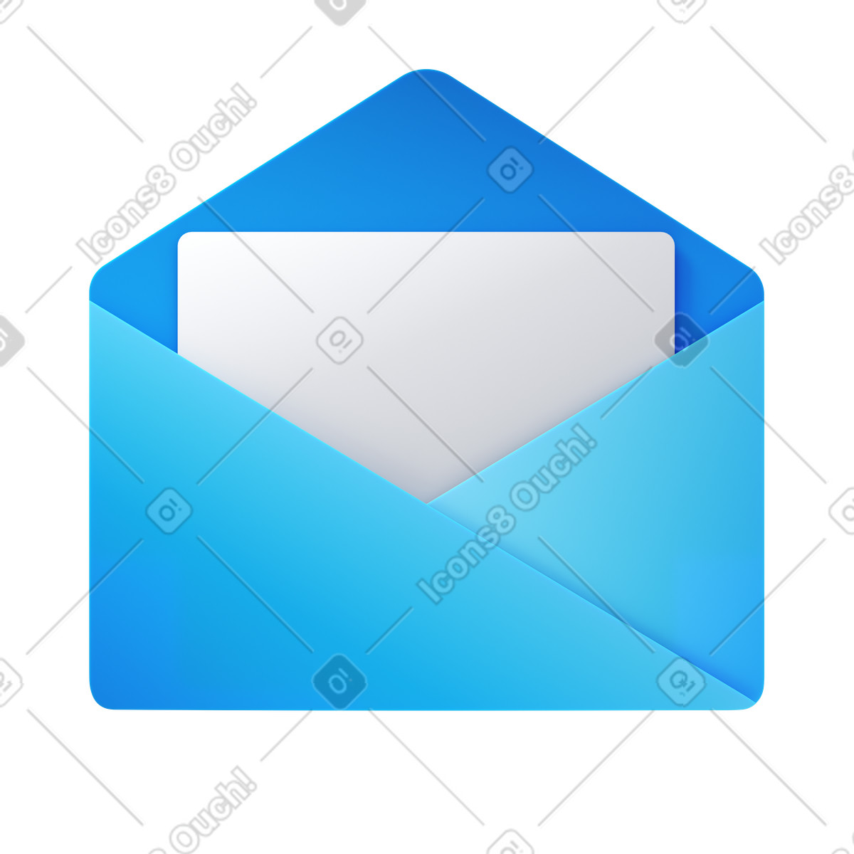 3D Fluency スタイルの Opened envelope のアニメーションイラストをGIF、Lottie (JSON)、AEでダウンロード