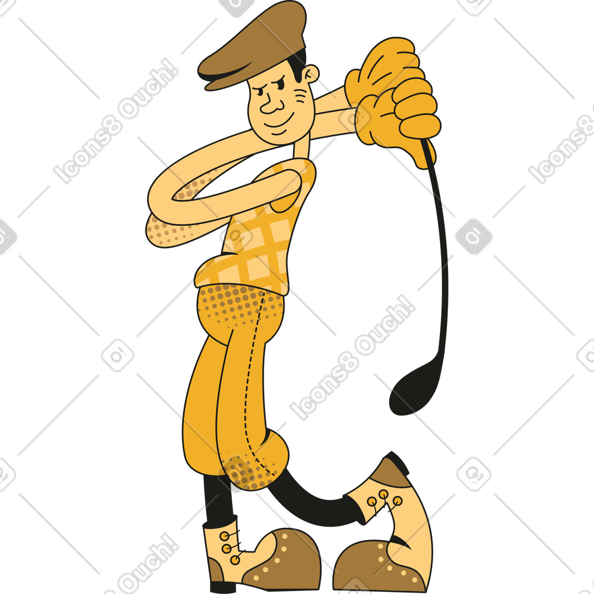 Ilustração de Homem em no estilo Rubber para baixar em PNG, SVG
