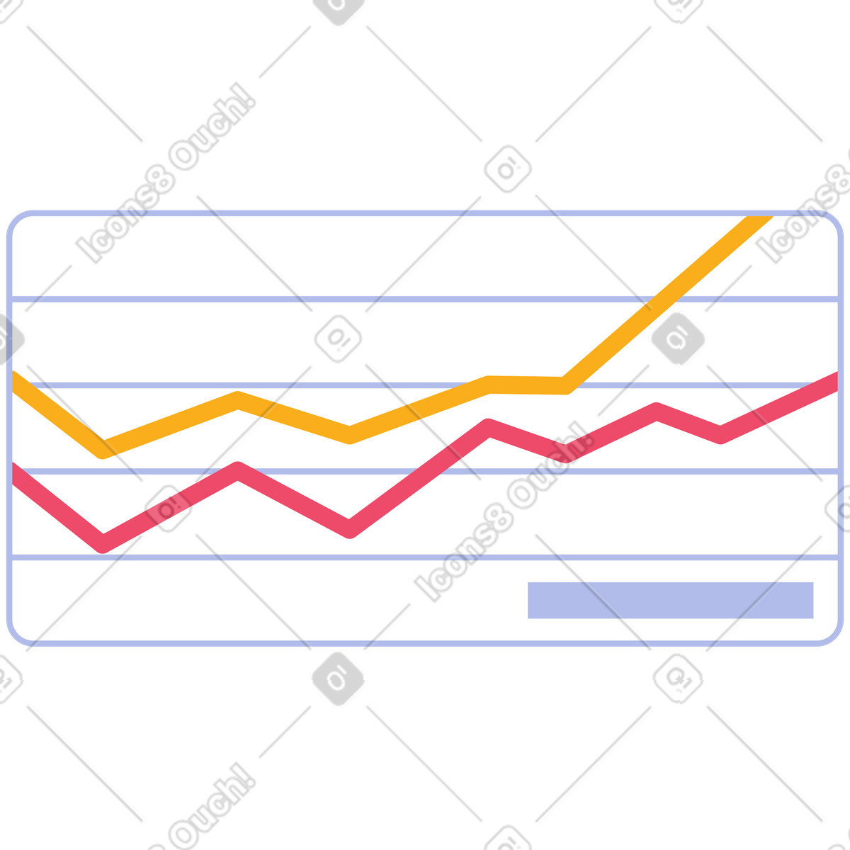 Ilustración Gráfico con curva en estilo Juicy a descargar en PNG y SVG