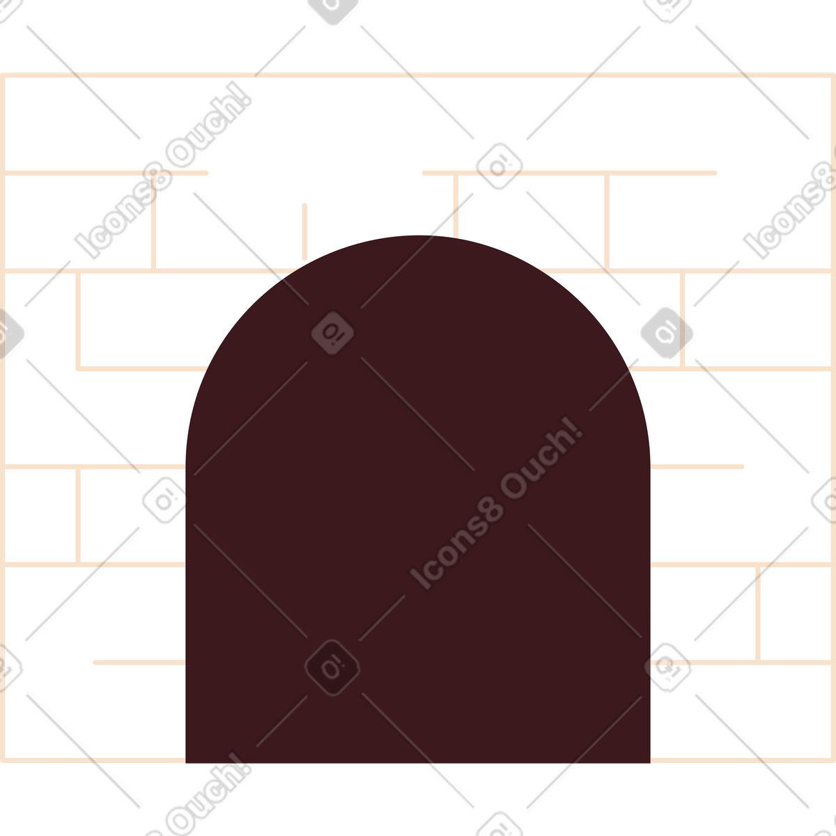 Illustration Cheminée vide dans le style Folks à télécharger aux formats PNG, SVG