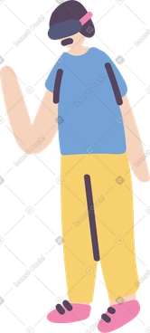 Man in vr headset PNG, SVG