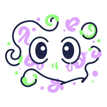 A pair of eyes with tears flowing down the cheeks is central to the image. The eyes are wide open, reflecting a depth of emotion. Surrounding the eyes are various abstract shapes, including circles and spirals, creating a dynamic composition. The shapes vary in size and seem to be swirling around the eyes, adding intensity to the scene. The overall arrangement gives a sense of movement, emphasizing the emotional turmoil that is visually represented.