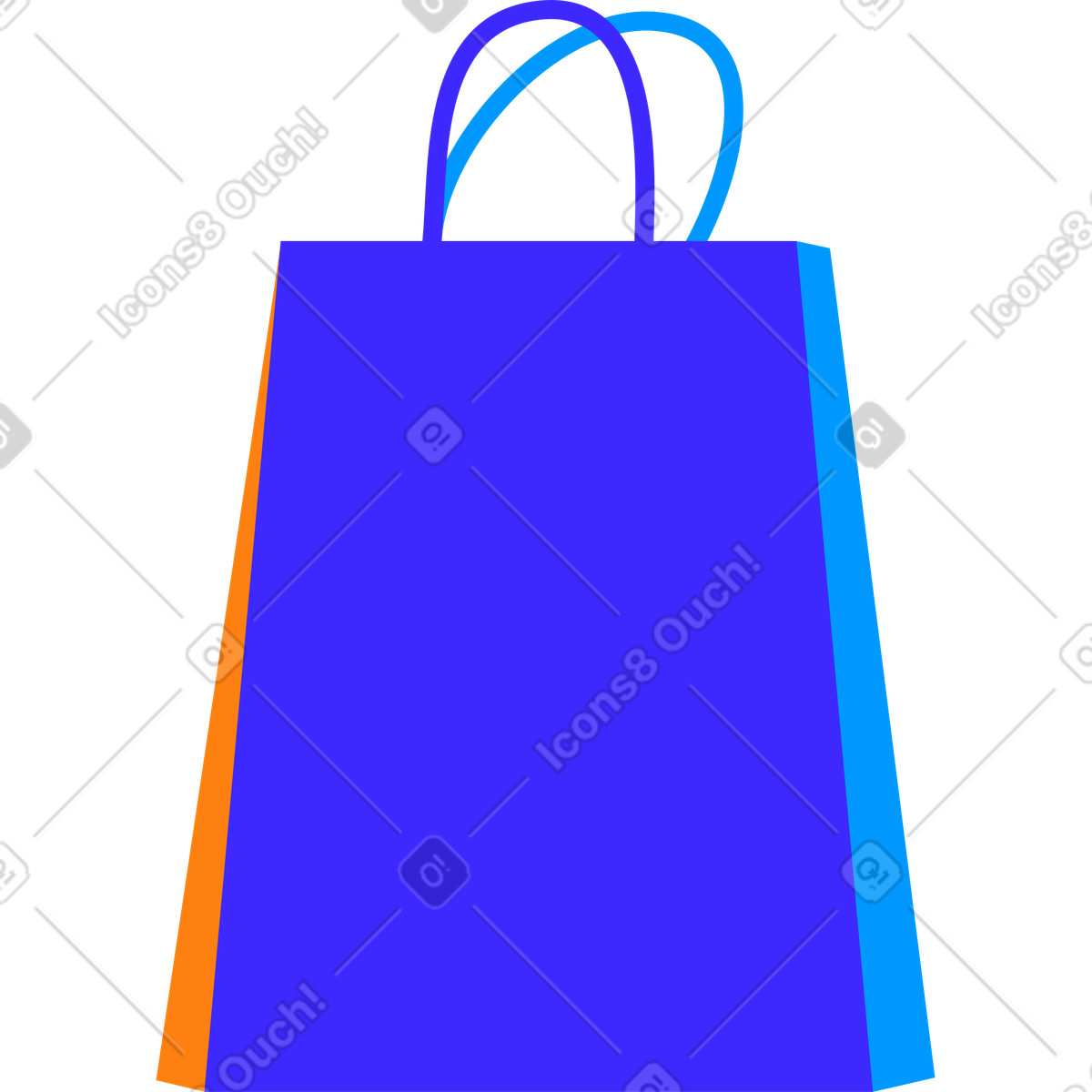 Ilustración Bolsa de la compra en estilo Worky a descargar en PNG y SVG