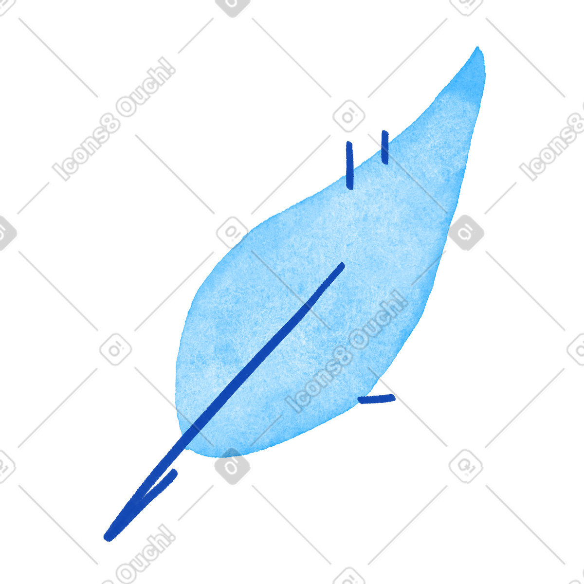 Feather quill symbol for writing and lightweight creative drafting illustration in Tint style download in PNG, SVG