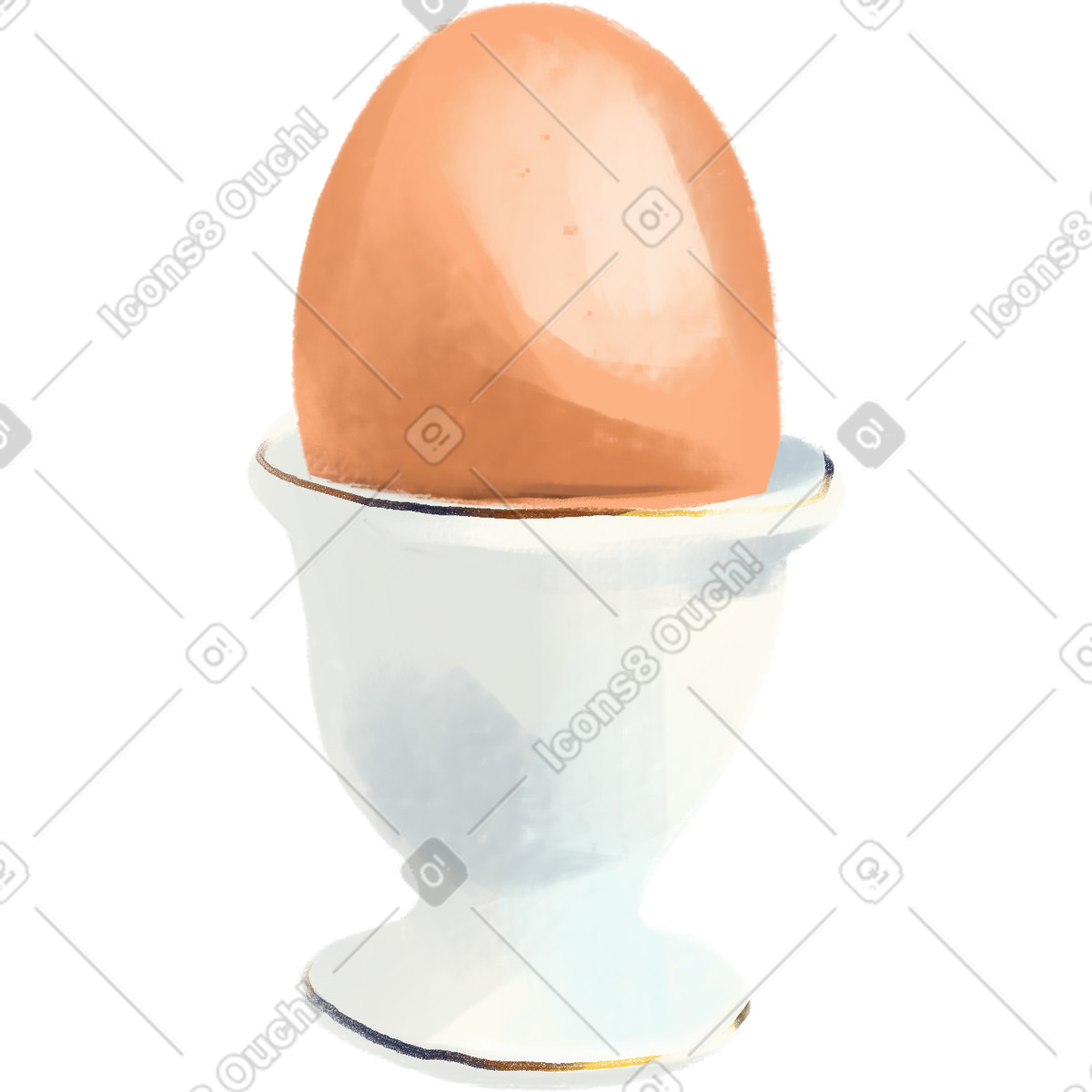 Egg in a stand illustrazione stile Sunday scarica PNG, SVG