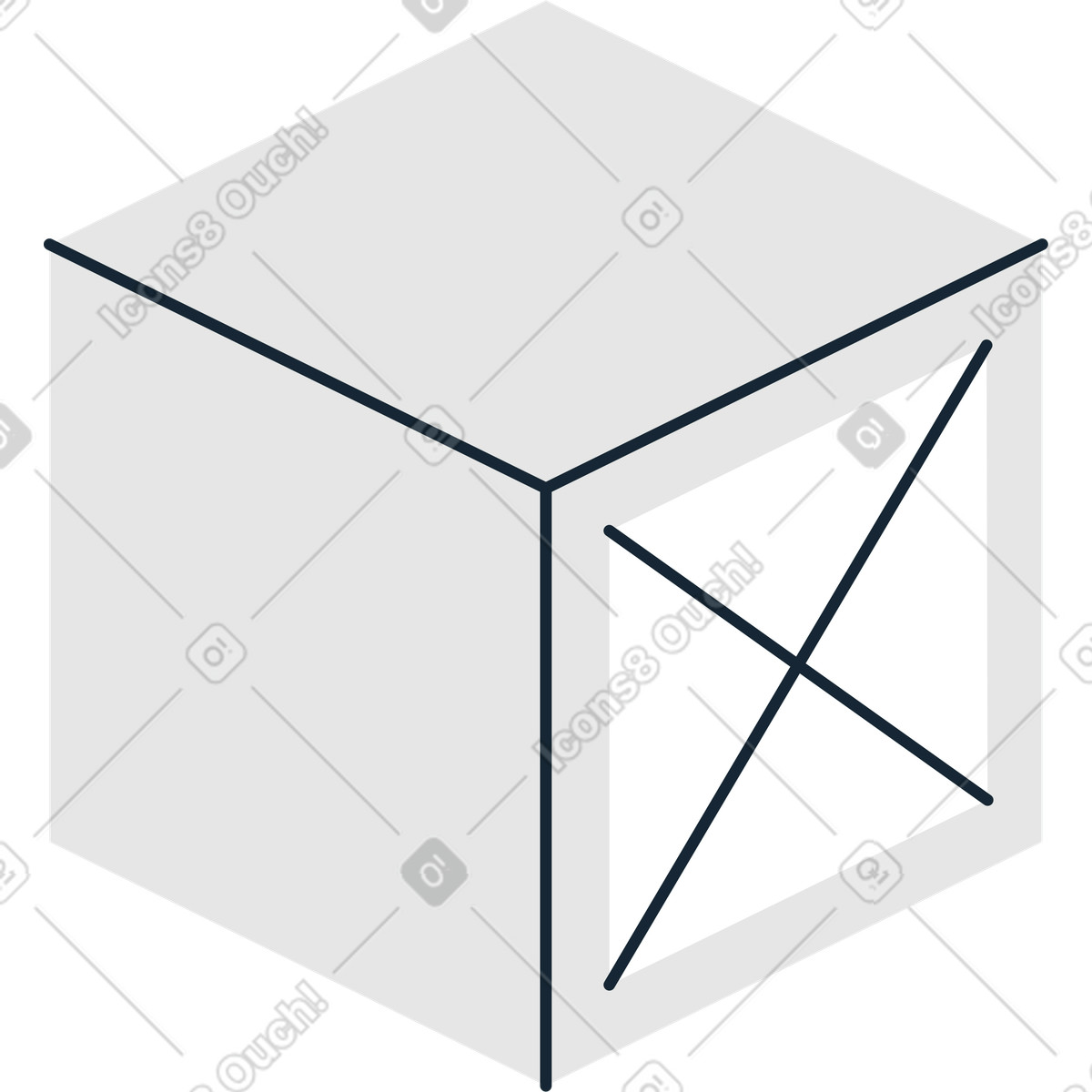 下载 Indigo 风格的 带有十字图标的多维数据集 插画，支持 PNG、SVG 格式