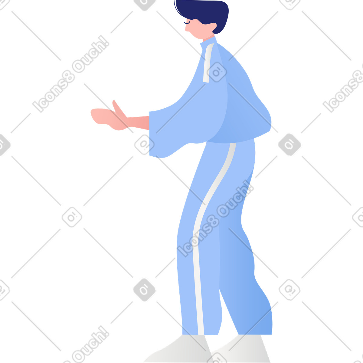 Boy illustration in Clip style download in PNG, SVG