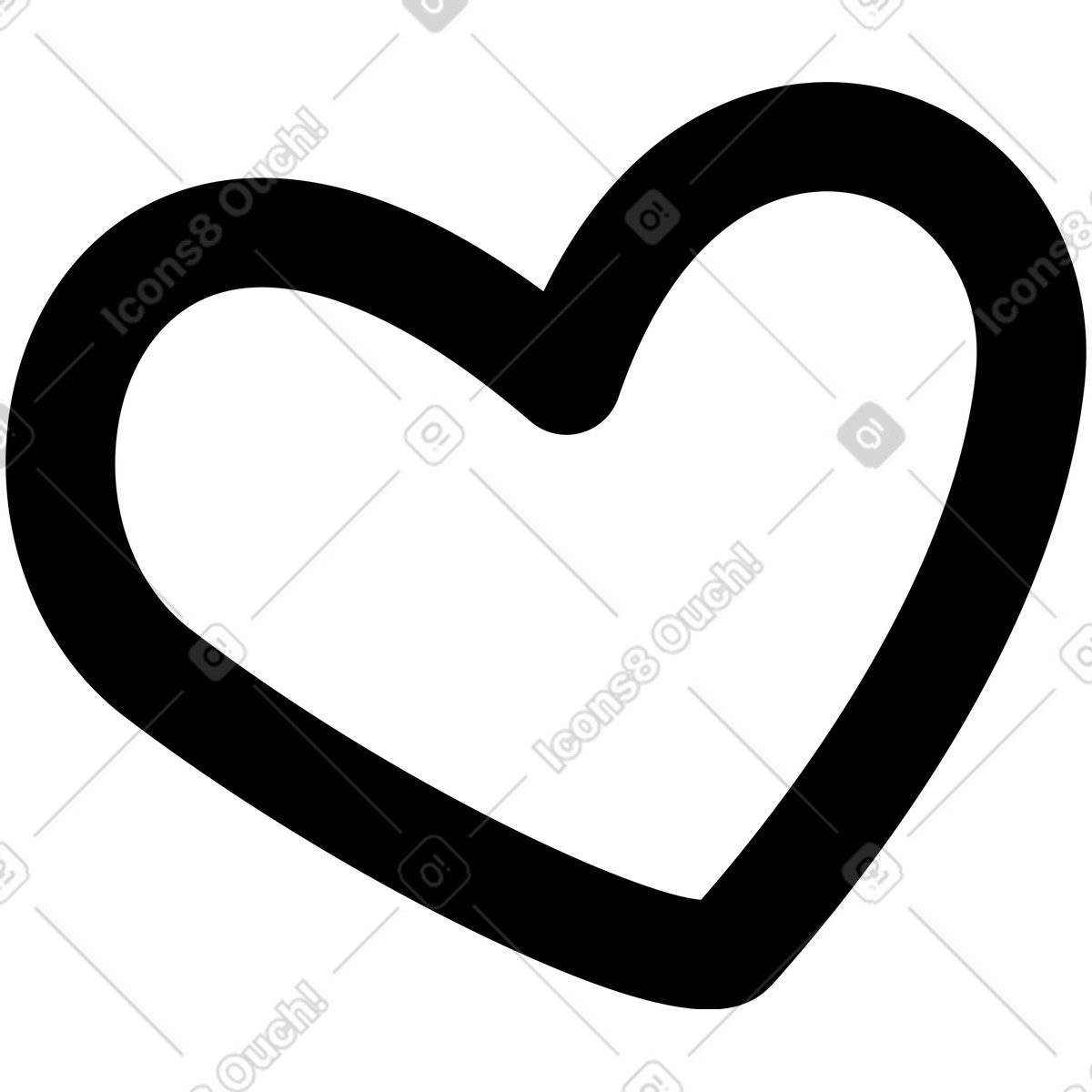 Herz-Illustration im Rocky-Stil als Download in PNG, SVG