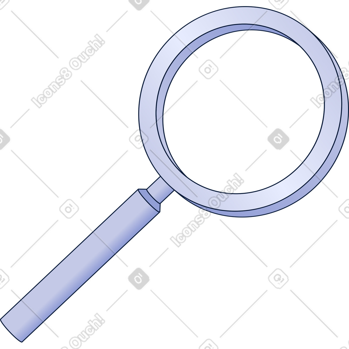 Magnifier illustration in Neat style download in PNG, SVG