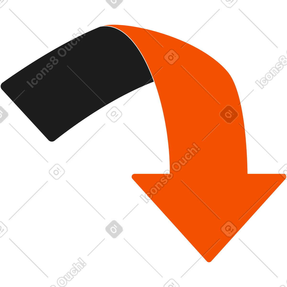 Arrow illustration in Strict style download in PNG, SVG