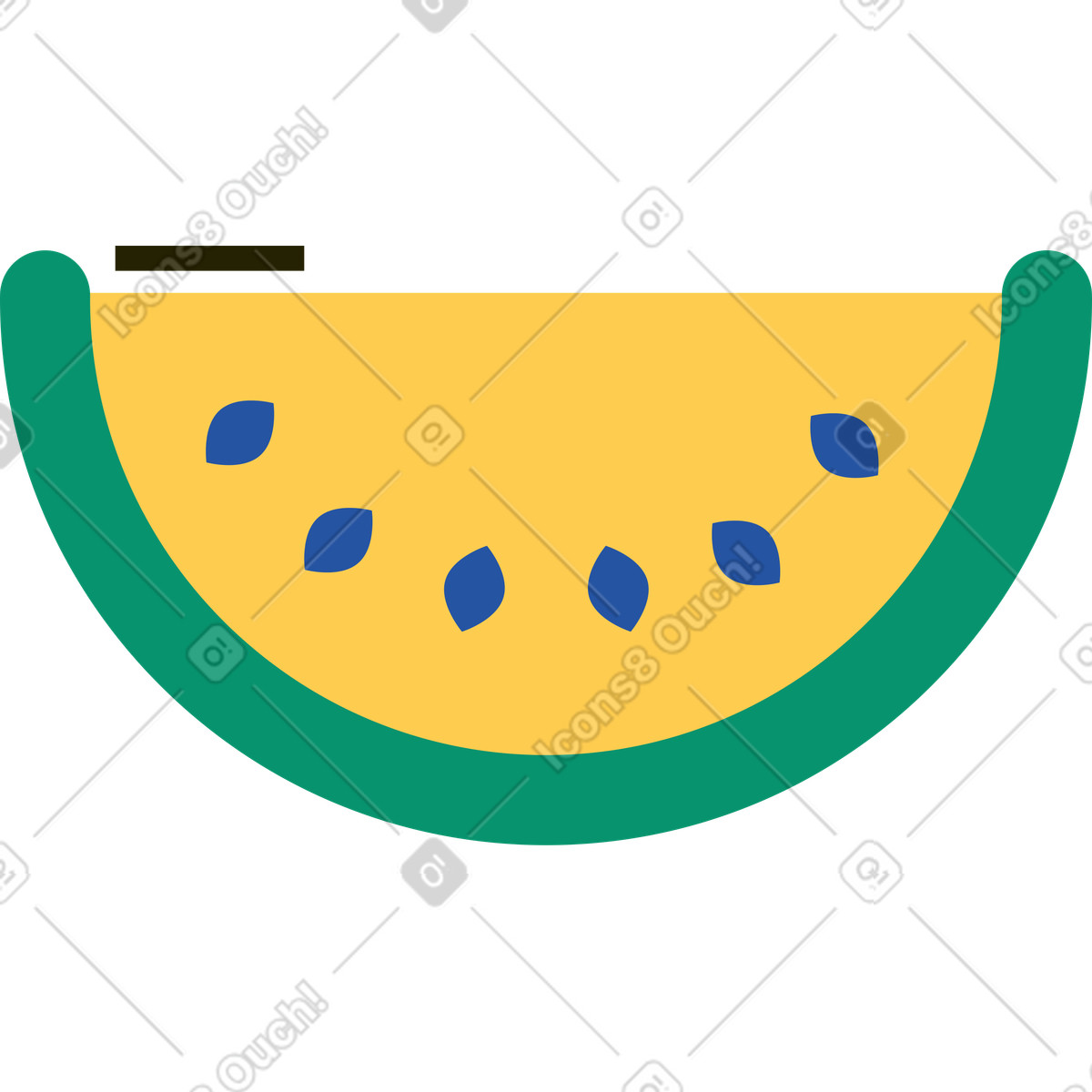 Spot スタイルの スイカ のイラストをPNG、SVG形式でダウンロード